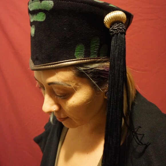 One of a Kind Sueded Leather Hat - Picture 4 of 7